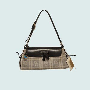 Small Grey Plaid Shoulder Bag